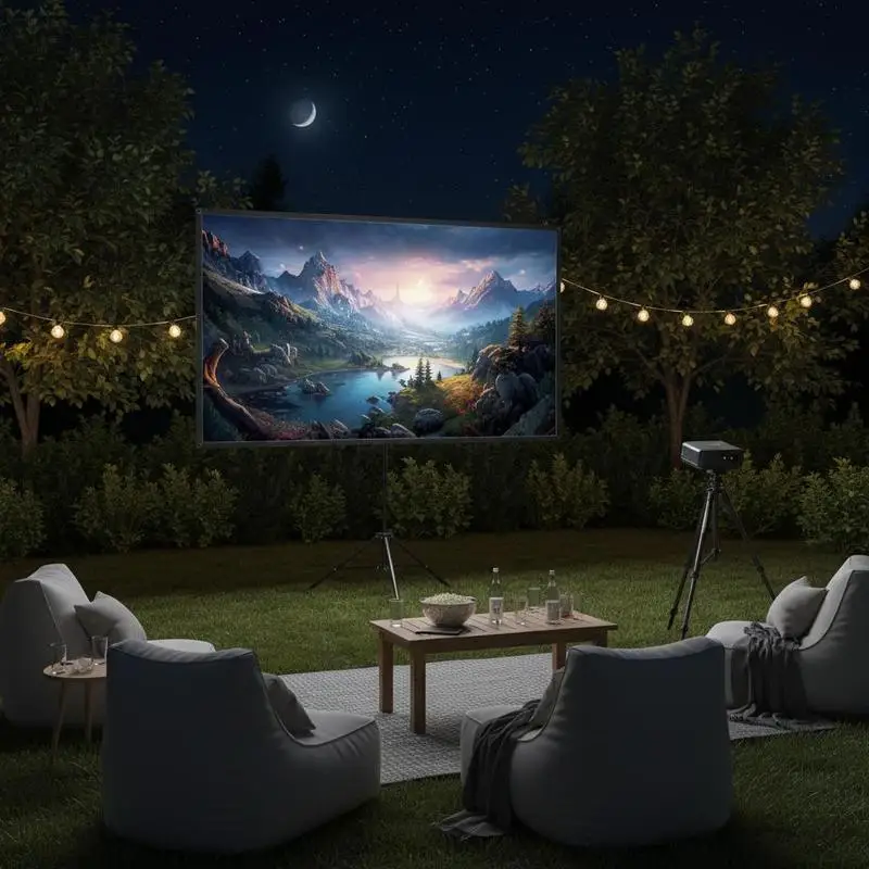 Tripod Projection Display 80 Inch For Movie Night Home Theater Office Presentation, 16:9 4K HD Wrinkle-Free Portable Carrying Bag Wide Angle Viewing 160 Degree Indoor Outdoor Folding Frame Stand Included
Tripod Projection Display 80 Inch For Movie Night Home Theater Office Presentation, 16:9 4K HD Wrinkle-Free Portable Carrying Bag Wide Angle Viewing 160 Degree Indoor Outdoor Folding Frame Stand Included
