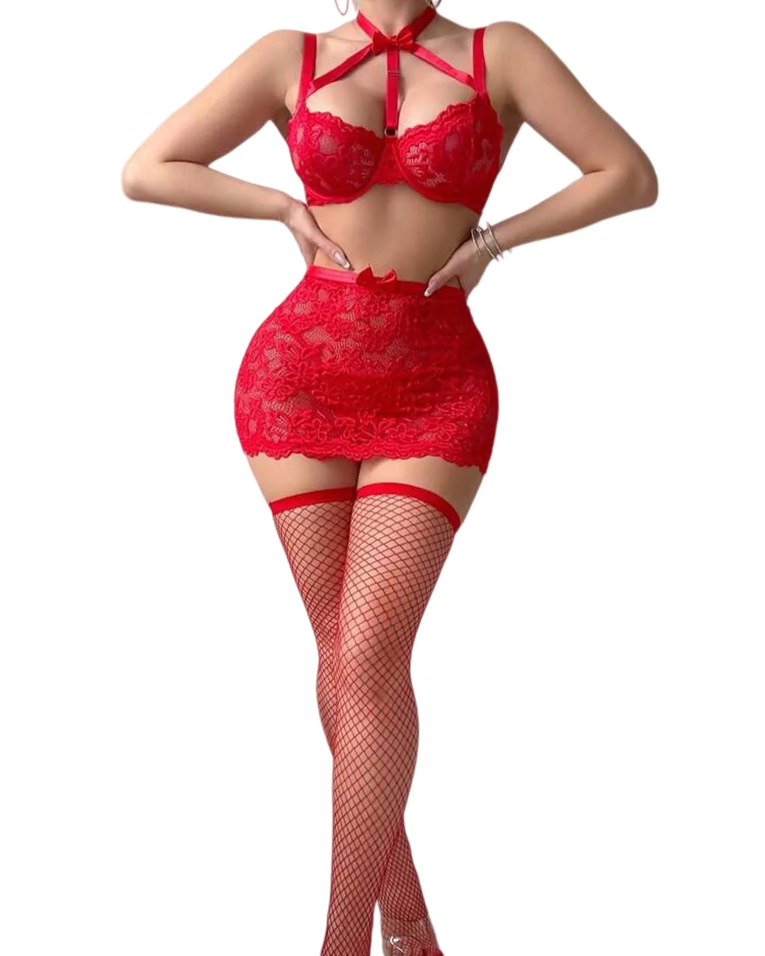 Lace erotic lingerie fit all bold sexy girl suit bow halterneck suspender bra hot crotch sissy exotic strap pantyhose set
Lace erotic lingerie fit all bold sexy girl suit bow halterneck suspender bra hot crotch sissy exotic strap pantyhose set