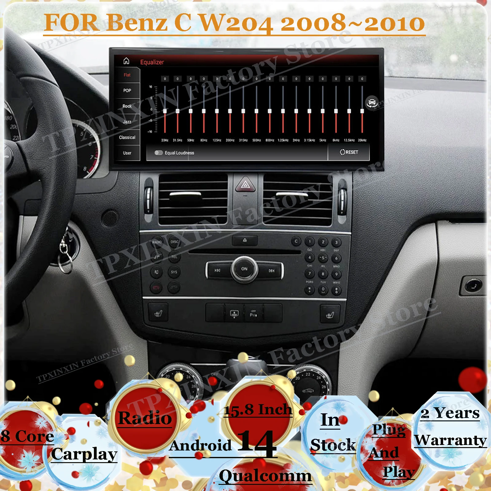 Мультимедийная система Qualcomm 8 Core Android для Mercedes-Benz C W204 2008-2010 с GPS-навигацией, Bluetooth 5.0, Wi-Fi и стереофоническим головным устройством
Мультимедийная система Qualcomm 8 Core Android для Mercedes-Benz C W204 2008-2010 с GPS-навигацией, Bluetooth 5.0, Wi-Fi и стереофоническим головным устройством