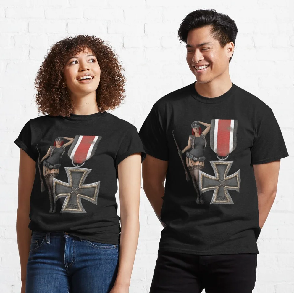 Iron Cross Second Class with Ribbon & Wehrmacht Pin-up Girl T Shirt New 100% Cotton Short Sleeve O-Neck T-shirt Casual Mens Top
Iron Cross Second Class with Ribbon & Wehrmacht Pin-up Girl T Shirt New 100% Cotton Short Sleeve O-Neck T-shirt Casual Mens Top