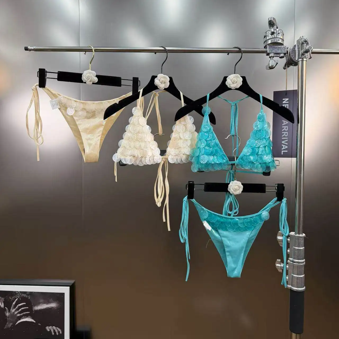 Sexy Sequined Triangle Bikini Set Tie Side String Swimsuit Women 2026 New 2 Piece Swimwear for Beach Vacation Bathing Suit
Sexy Sequined Triangle Bikini Set Tie Side String Swimsuit Women 2026 New 2 Piece Swimwear for Beach Vacation Bathing Suit