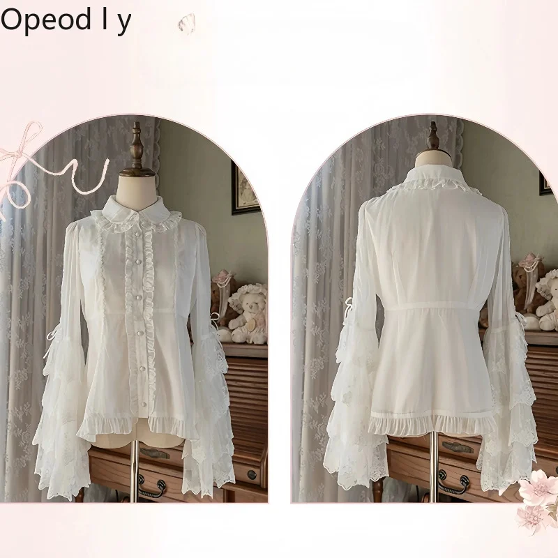 Gorgeous Heavy Industry Lolita Lace Ji Sleeve Shirt Japanese Girl Court Style Retro Sweet Doll Floral Wedding Versatile Shirt
Gorgeous Heavy Industry Lolita Lace Ji Sleeve Shirt Japanese Girl Court Style Retro Sweet Doll Floral Wedding Versatile Shirt