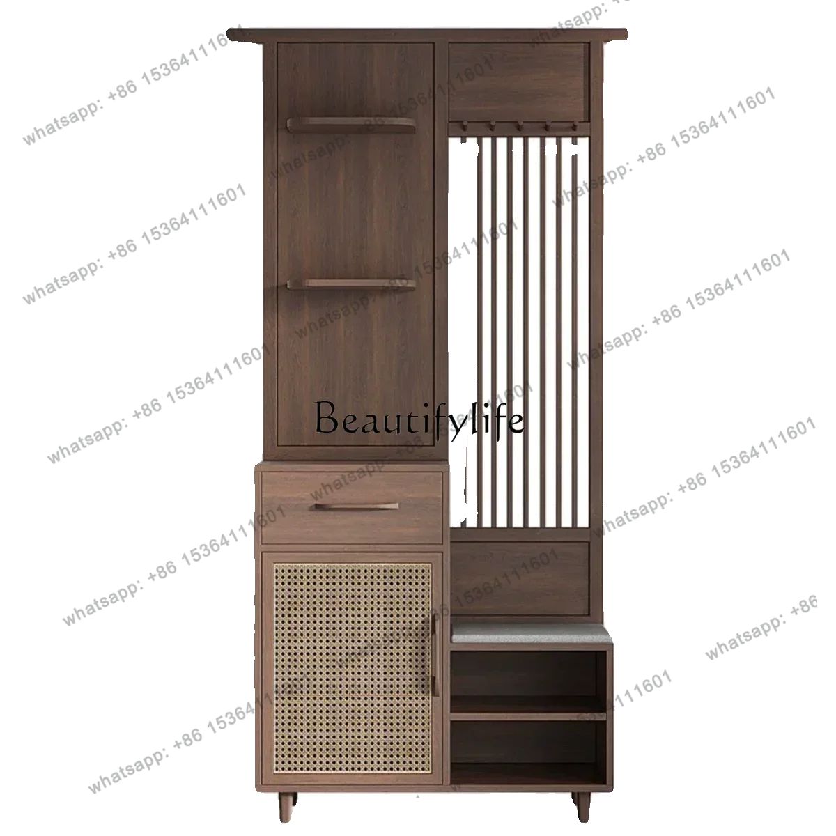 Entrance Screen Entrance Cabinet Shoe Cabinet Shoe Changing Stool Integrated Living Room New Chinese Style Coat Hook Partition
Entrance Screen Entrance Cabinet Shoe Cabinet Shoe Changing Stool Integrated Living Room New Chinese Style Coat Hook Partition