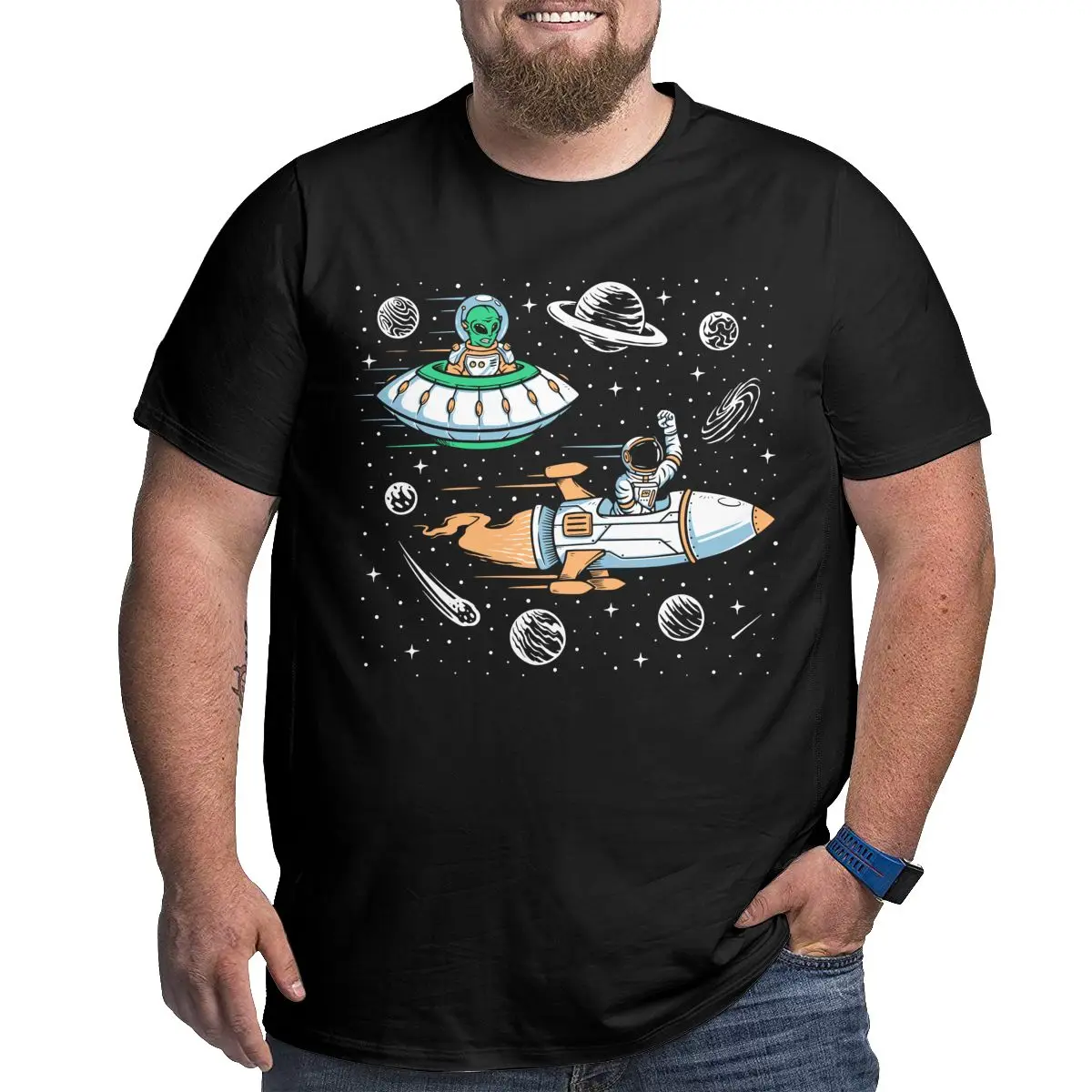 Astronaut Graphic Men's T-Shirts Plus Size Cotton T Shirts for Big and Tall Man Short Sleeve Large Top Tees 1X-6X Clothes Gifts
Astronaut Graphic Men's T-Shirts Plus Size Cotton T Shirts for Big and Tall Man Short Sleeve Large Top Tees 1X-6X Clothes Gifts