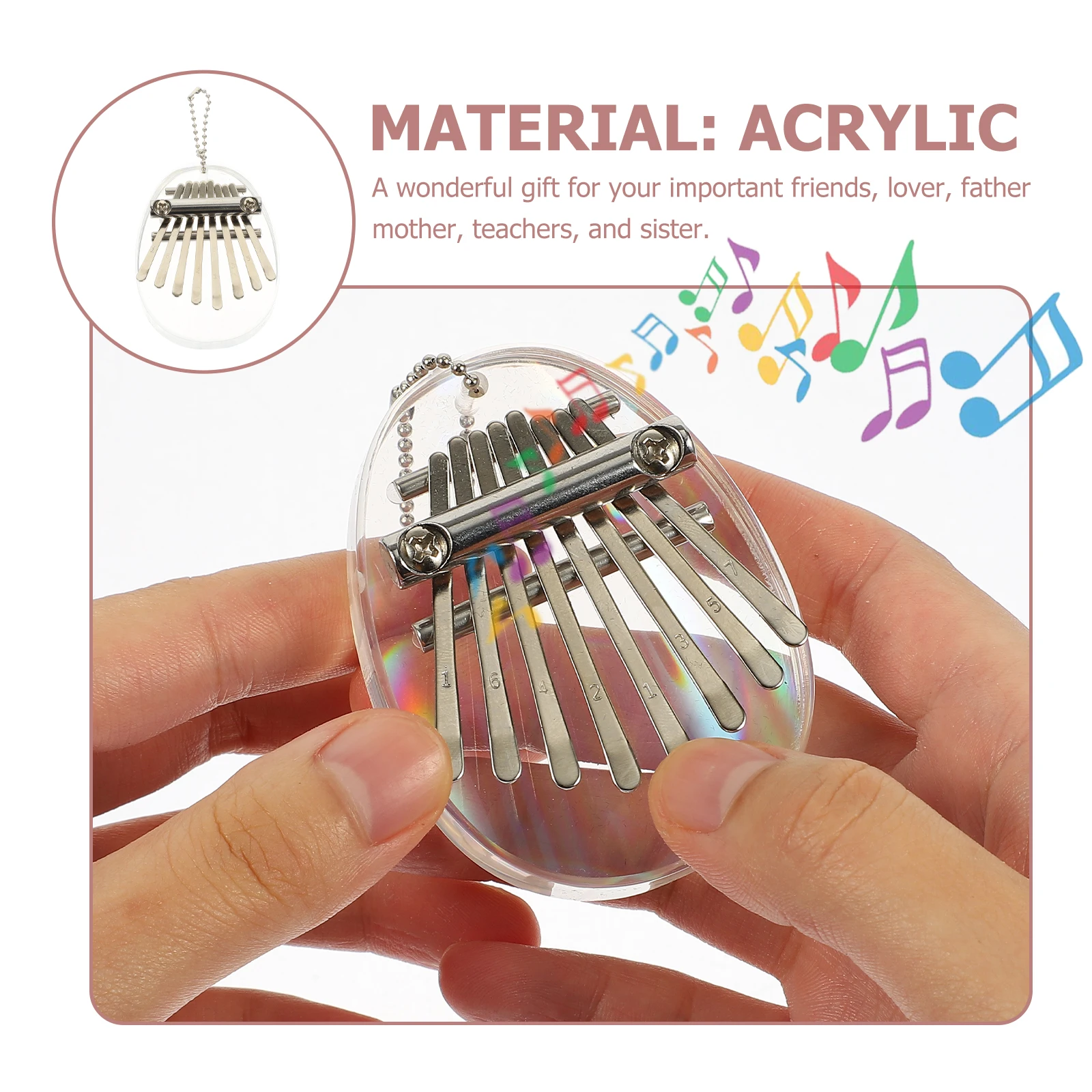 Creative 8-Tone Acrylic Kalimba Thumb For Beginners Portable Small Finger Piano Smooth Design Home Music Instrument Piano Supply 
Creative 8-Tone Acrylic Kalimba Thumb For Beginners Portable Small Finger Piano Smooth Design Home Music Instrument Piano Supply