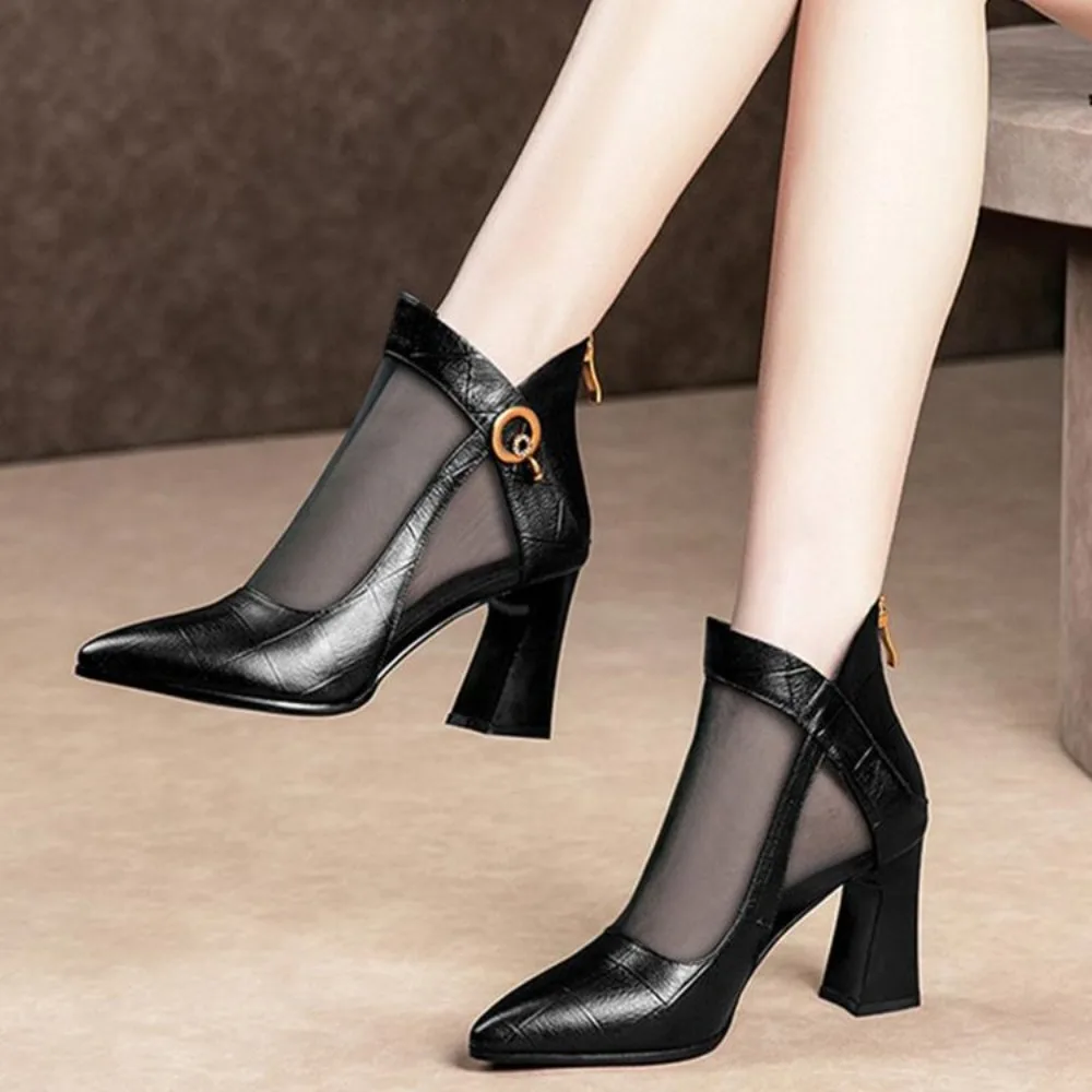 2026 Summer Casual New Breathable Fashion Coarse Heel Pointed Mesh Boots for Dating Walking Zipper Women's Cool Boots Designer
2026 Summer Casual New Breathable Fashion Coarse Heel Pointed Mesh Boots for Dating Walking Zipper Women's Cool Boots Designer