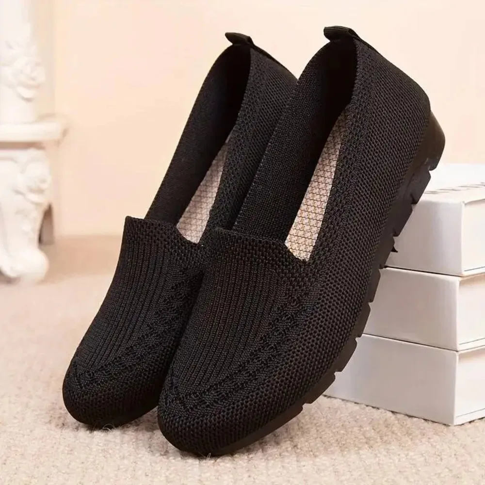 Women's Solid Color Knit Loafers Lightweight Anti Slip Flat Shoes For Casual Wear
Women's Solid Color Knit Loafers Lightweight Anti Slip Flat Shoes For Casual Wear