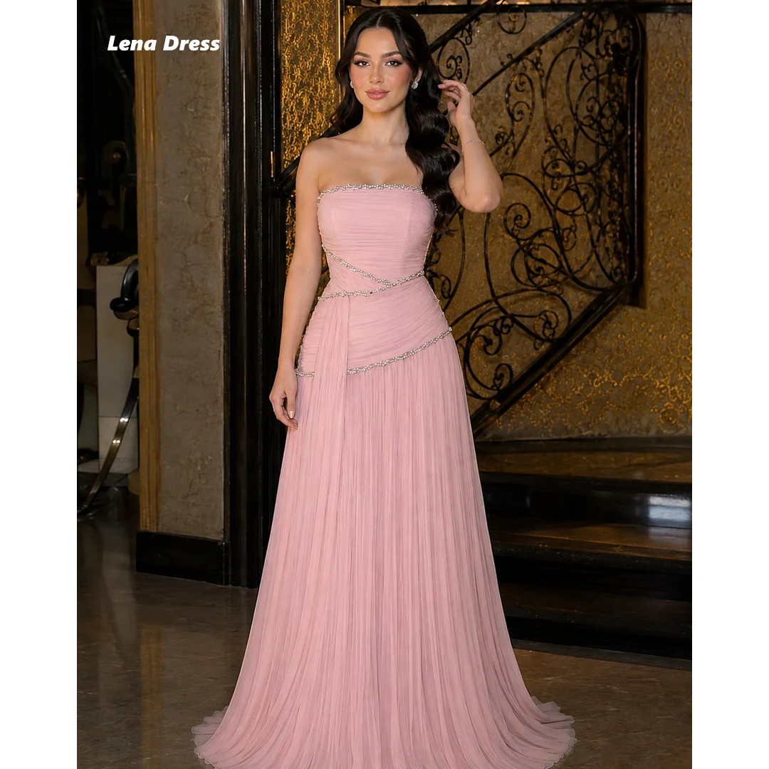 Lena Evening Dresses Woman Elegant Party Dresses for Special Occasions Customized Pink Women Evening Dress A-line Rhinestone
Lena Evening Dresses Woman Elegant Party Dresses for Special Occasions Customized Pink Women Evening Dress A-line Rhinestone