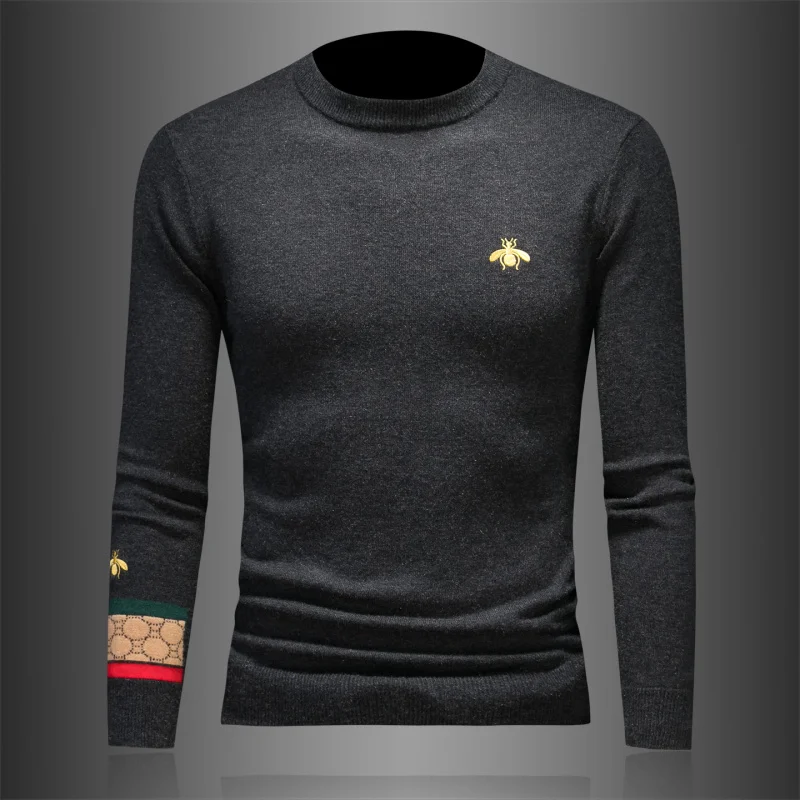 Мужской шерстяной трикотажный свитер с круглым вырезом, вышивкой в виде пчелы, утепленный, теплый, модный, зимний, удобный, хорошо сидит.
Мужской шерстяной трикотажный свитер с круглым вырезом, вышивкой в виде пчелы, утепленный, теплый, модный, зимний, удобный, хорошо сидит.