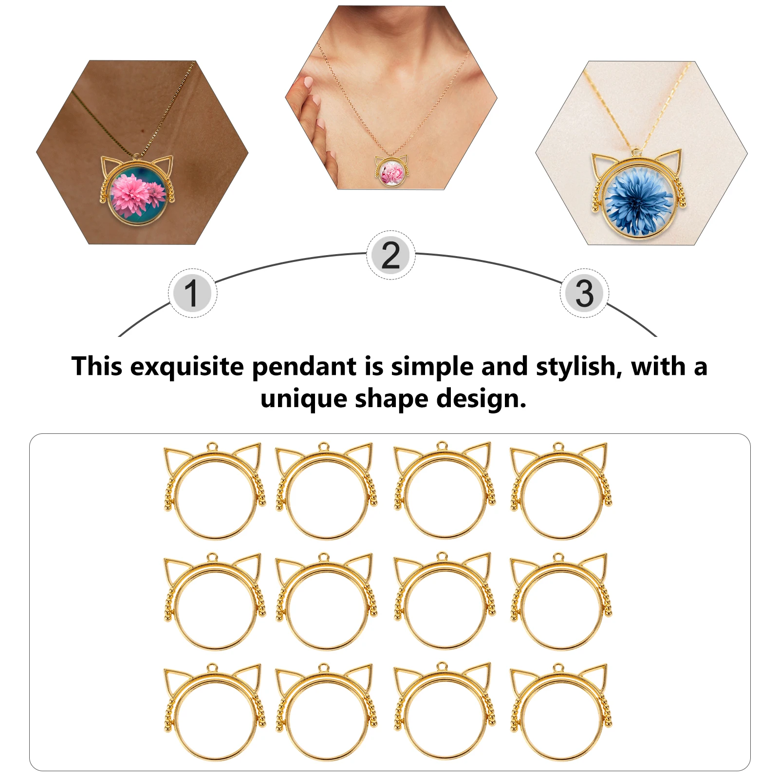 20 Pcs Cat Ear Bottom Holder Gem Tray Double Side Brooch Rotation Pendant Blank Golden Jewelry Accessories DIY Style
20 Pcs Cat Ear Bottom Holder Gem Tray Double Side Brooch Rotation Pendant Blank Golden Jewelry Accessories DIY Style
