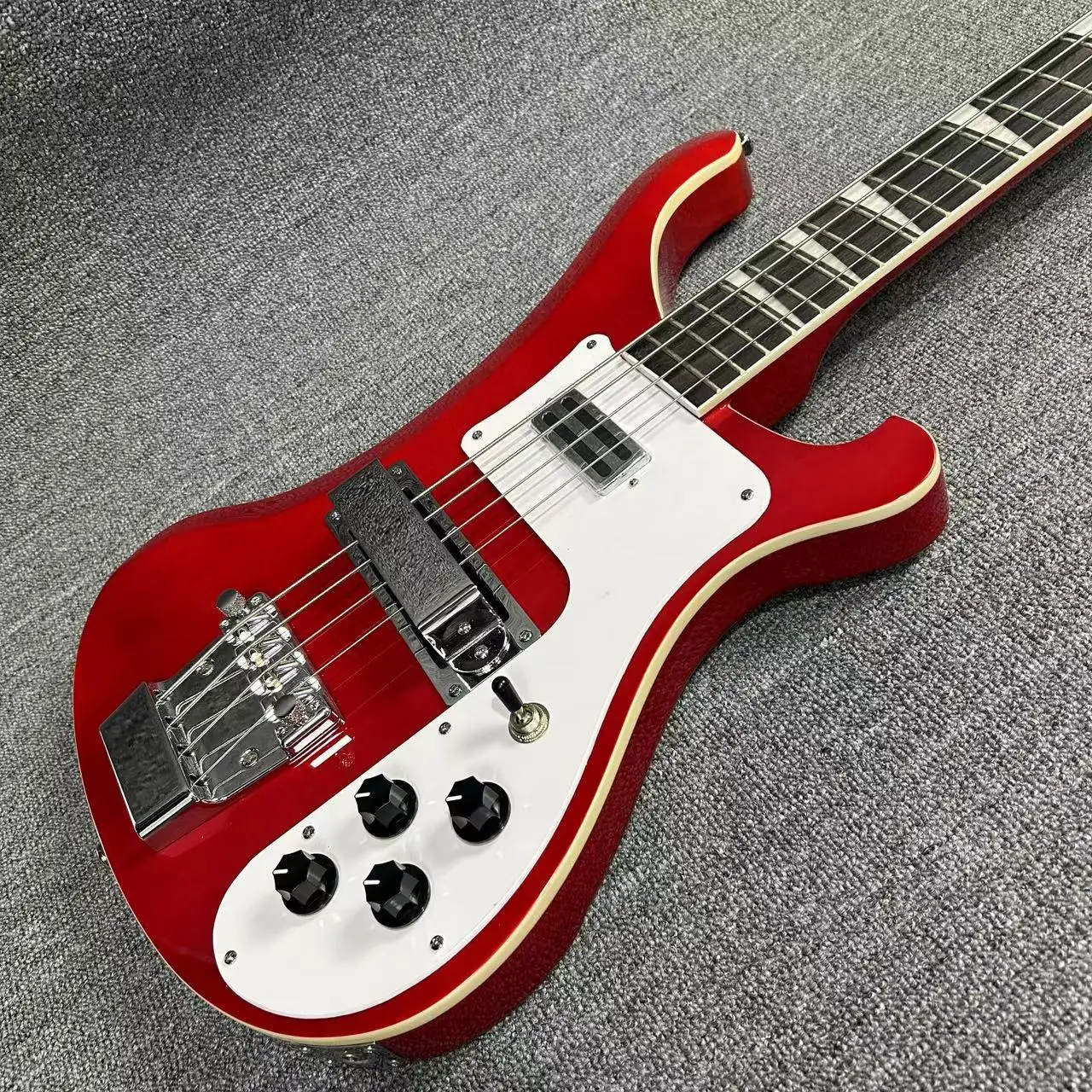 Hot Sale Bass Guitars 4003 Version Rickenback 844mm Scale Length Transparent Red Color
Hot Sale Bass Guitars 4003 Version Rickenback 844mm Scale Length Transparent Red Color