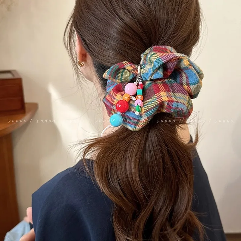 Fashion colored checkered hair ties, hair accessories for girls, elastic hair bands
Fashion colored checkered hair ties, hair accessories for girls, elastic hair bands