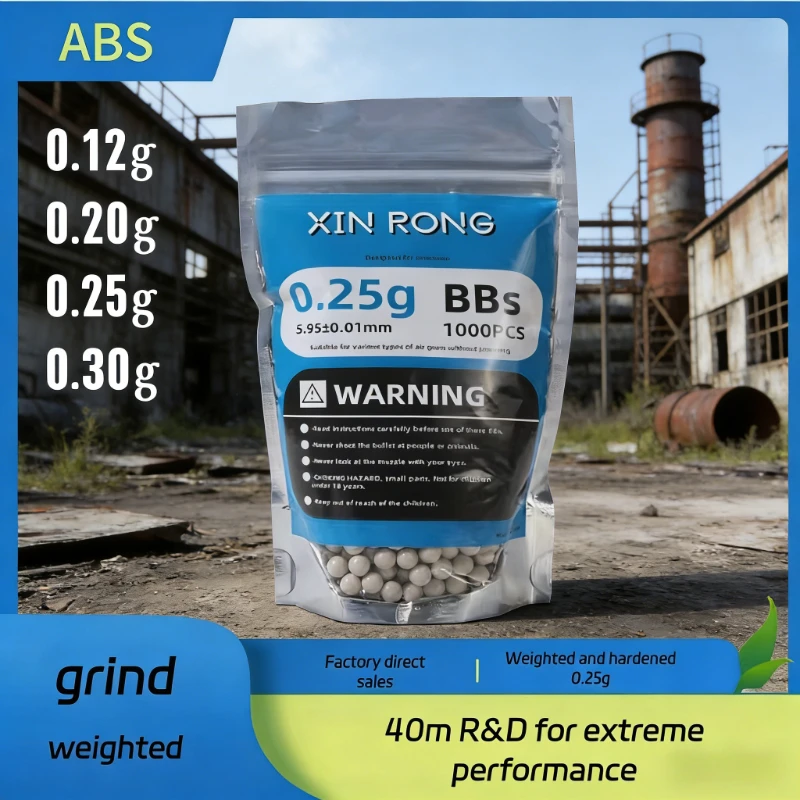 1000pcs 5.95mm Airsoft BBs 0.12g/0.2g/0.25g/0.3g/0.4g Smooth Plastic Bullets for Air Gun Toys
1000pcs 5.95mm Airsoft BBs 0.12g/0.2g/0.25g/0.3g/0.4g Smooth Plastic Bullets for Air Gun Toys