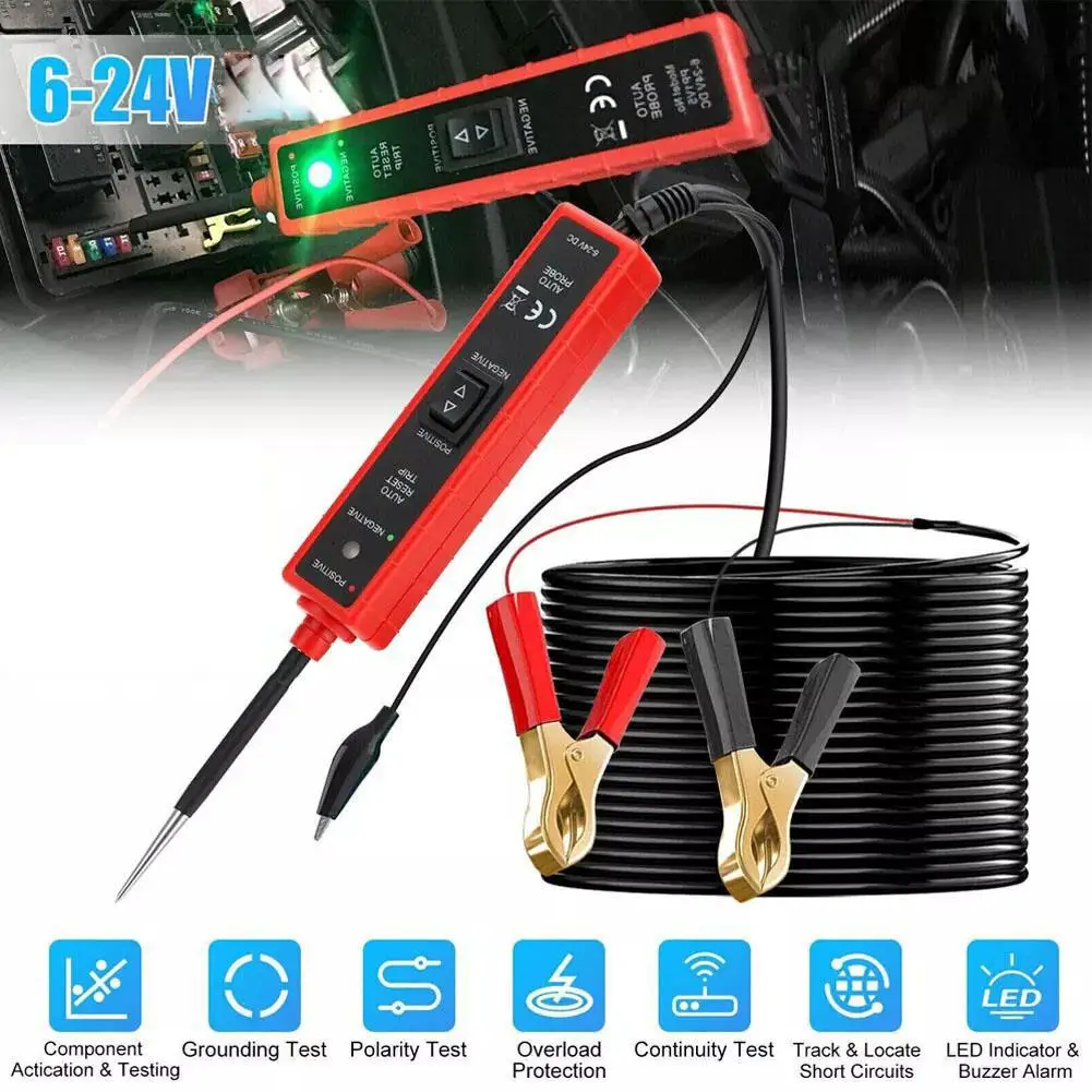 Car Electric Circuit Tester Car Digital Electric Voltage Power Tool Tester Testing Test Probe Auto Automotive Pen P8P3
Car Electric Circuit Tester Car Digital Electric Voltage Power Tool Tester Testing Test Probe Auto Automotive Pen P8P3