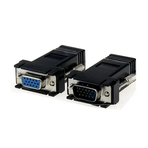 RJ45 to VGA Extender Female/Male to Lan Cat5 Cat5e/6 RJ45 Network Ethernet Cable Female Adapter PC Extra Switch Converter