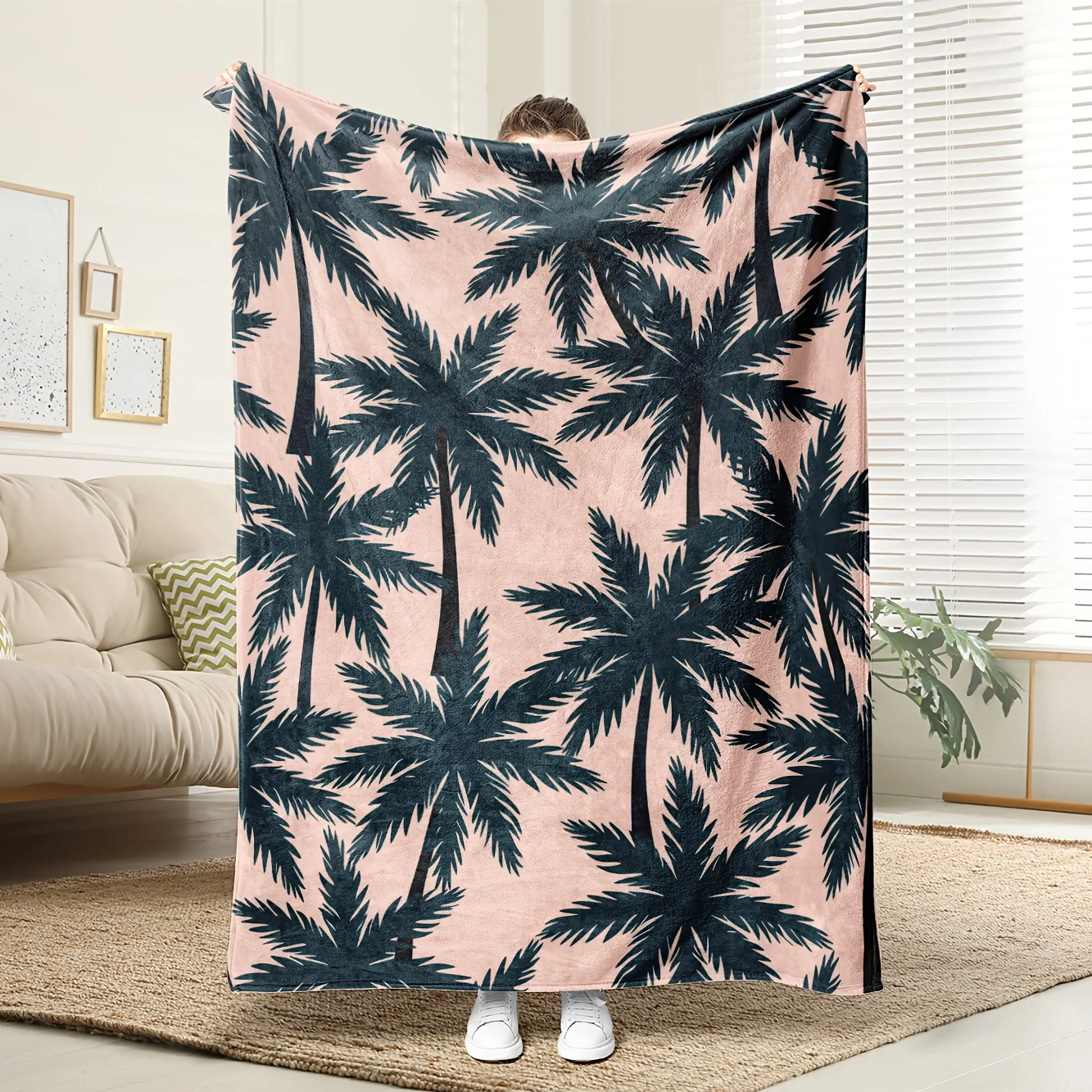 Tropical Palm Tree Print Flannel Blanket - Soft, Breathable Polyester, All-Season Cozy Throw for Home Decor, Perfect Gift
Tropical Palm Tree Print Flannel Blanket - Soft, Breathable Polyester, All-Season Cozy Throw for Home Decor, Perfect Gift