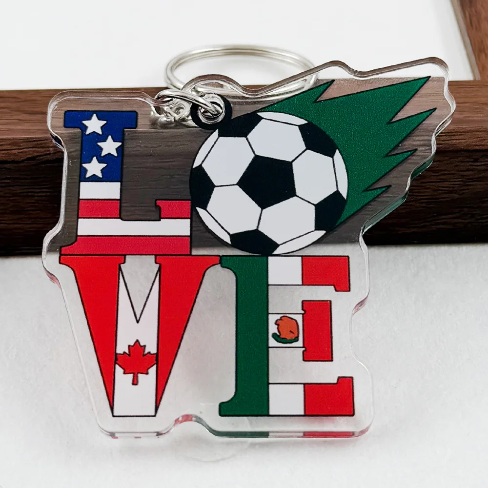 2026-Soccer Keychain LOVE USA Canada Mexico Flag Acrylic Keyring-Football Fans Souvenir Gift Jewelry for Bags Backpack
2026-Soccer Keychain LOVE USA Canada Mexico Flag Acrylic Keyring-Football Fans Souvenir Gift Jewelry for Bags Backpack