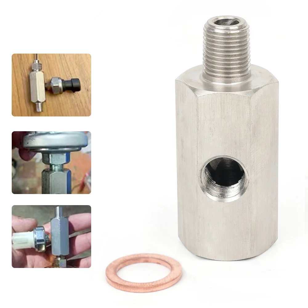Stainless Steel Side Holes Oil Pressure Sensor Tee Adapter 1/8"NPT Female M10 M12 M14 M16For Car Engine Gauge Feed Line
Stainless Steel Side Holes Oil Pressure Sensor Tee Adapter 1/8"NPT Female M10 M12 M14 M16For Car Engine Gauge Feed Line