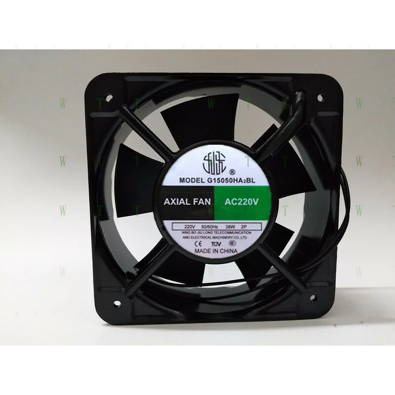 H 1 PCS JIU LONG AXIAL FAN G15050HA2BL AC 220V 0.22A 38W 15cm cooling fan 2 wire
H 1 PCS JIU LONG AXIAL FAN G15050HA2BL AC 220V 0.22A 38W 15cm cooling fan 2 wire