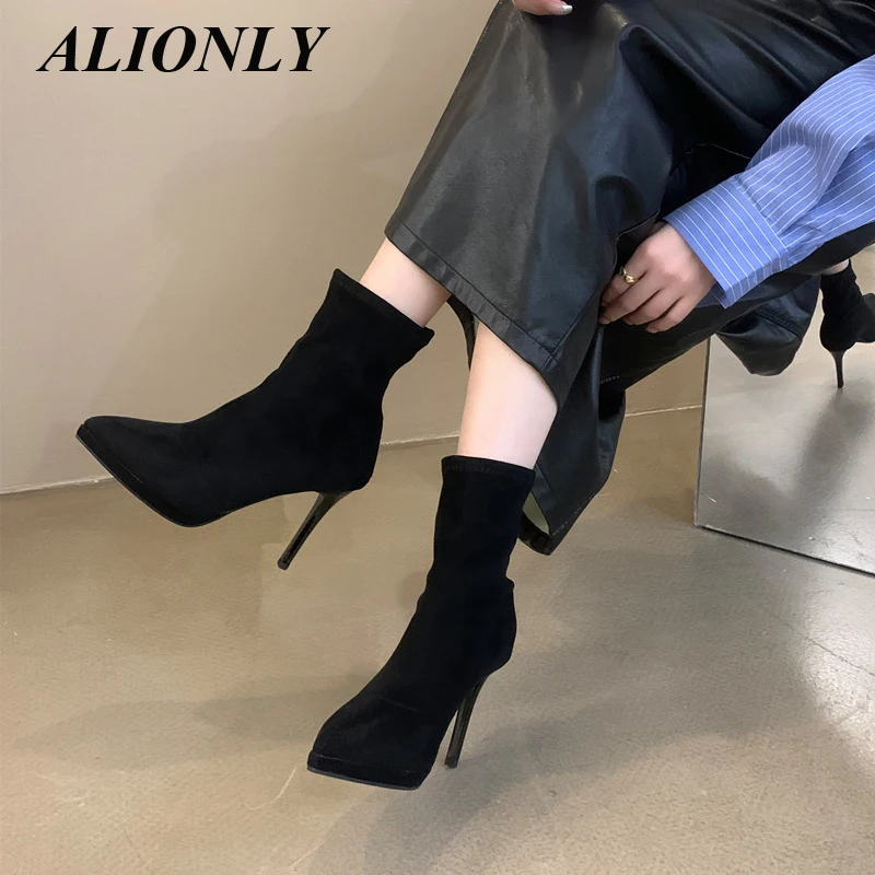 Alionly 2025 New Pointed Toe Ankle Boots Women Heels Shoes Autumn Winter Fashion Party Shoes Botas Zapatillas Mujer
Alionly 2025 New Pointed Toe Ankle Boots Women Heels Shoes Autumn Winter Fashion Party Shoes Botas Zapatillas Mujer