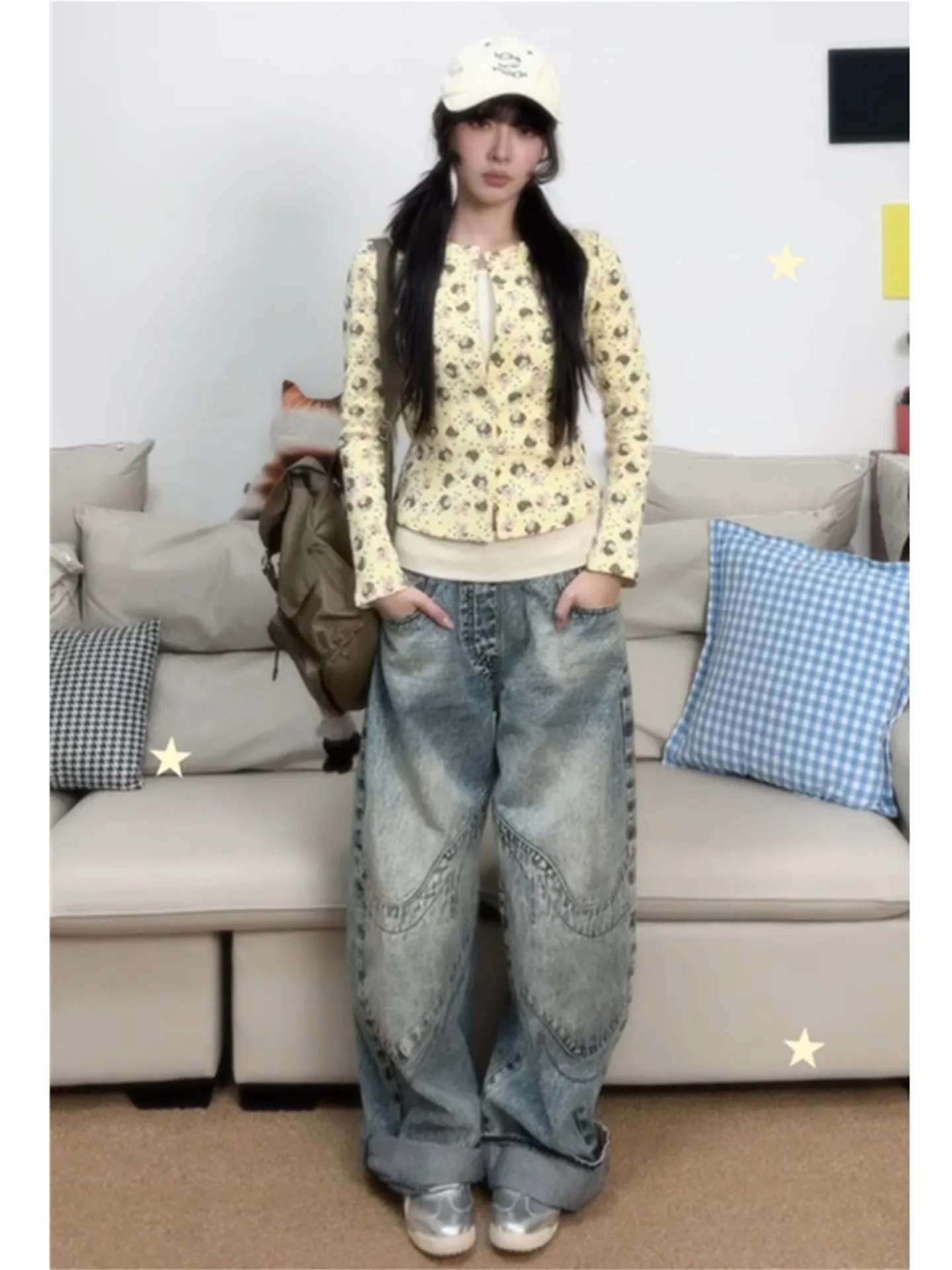 Retro American Spicy Low Waist Straight Leg Jeans Women Summer Loose Slimming Tall Extended Wide Leg Pants Casual Cotton
Retro American Spicy Low Waist Straight Leg Jeans Women Summer Loose Slimming Tall Extended Wide Leg Pants Casual Cotton