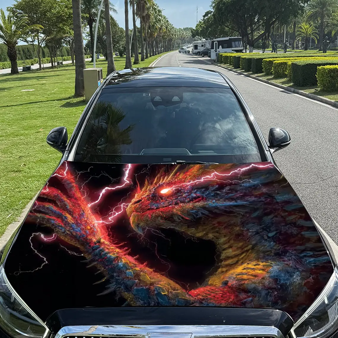 Crimson Thunder Dragon Demon Car hood packaging sticker, PVC material, self-adhesive waterproof, anti-slip paint, car exterior d
Crimson Thunder Dragon Demon Car hood packaging sticker, PVC material, self-adhesive waterproof, anti-slip paint, car exterior d