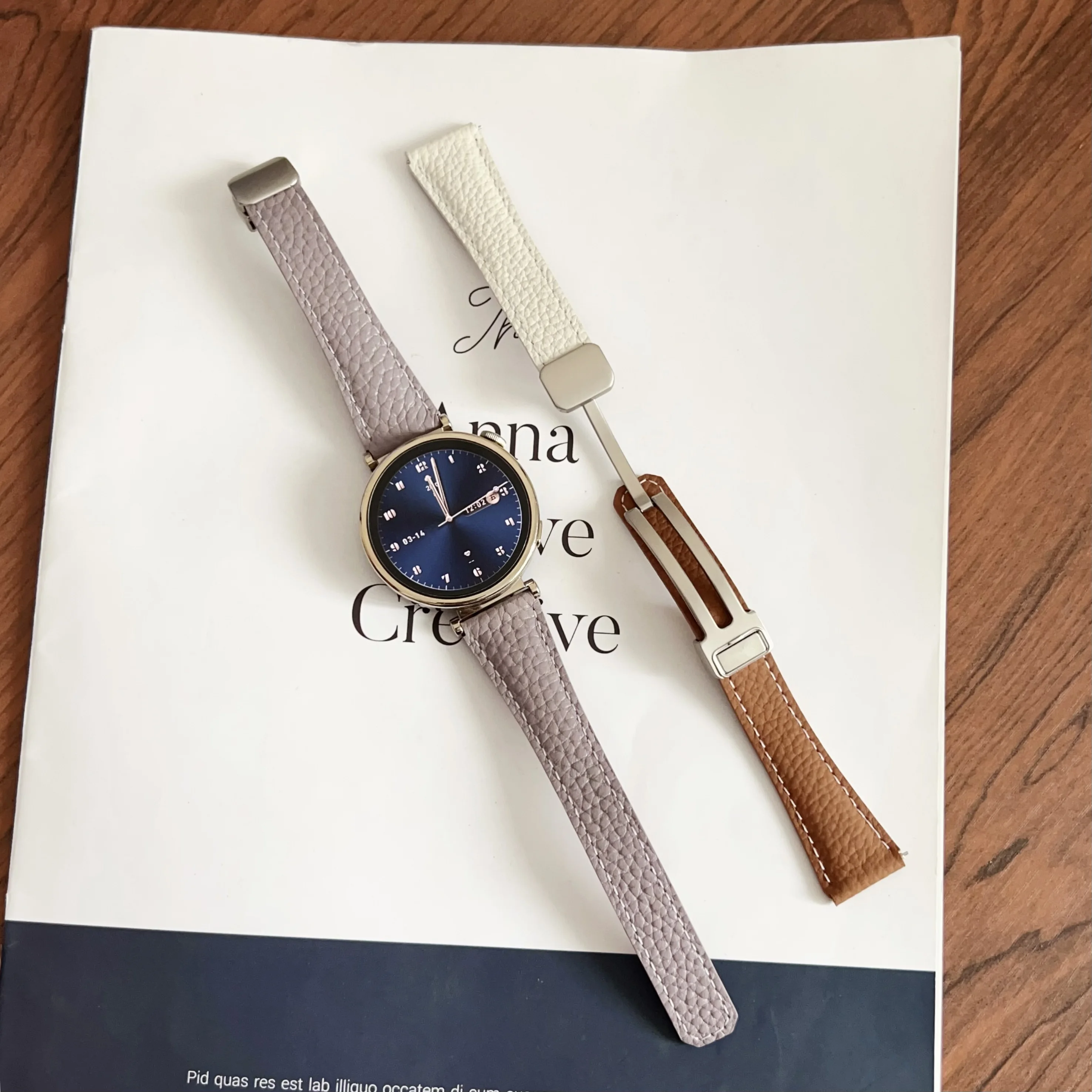 Two tone small waist lychee patterned strap for Huawei Watch GT4 GT5 41mm leather magnetic strap 18mm universal elegant women's
Two tone small waist lychee patterned strap for Huawei Watch GT4 GT5 41mm leather magnetic strap 18mm universal elegant women's