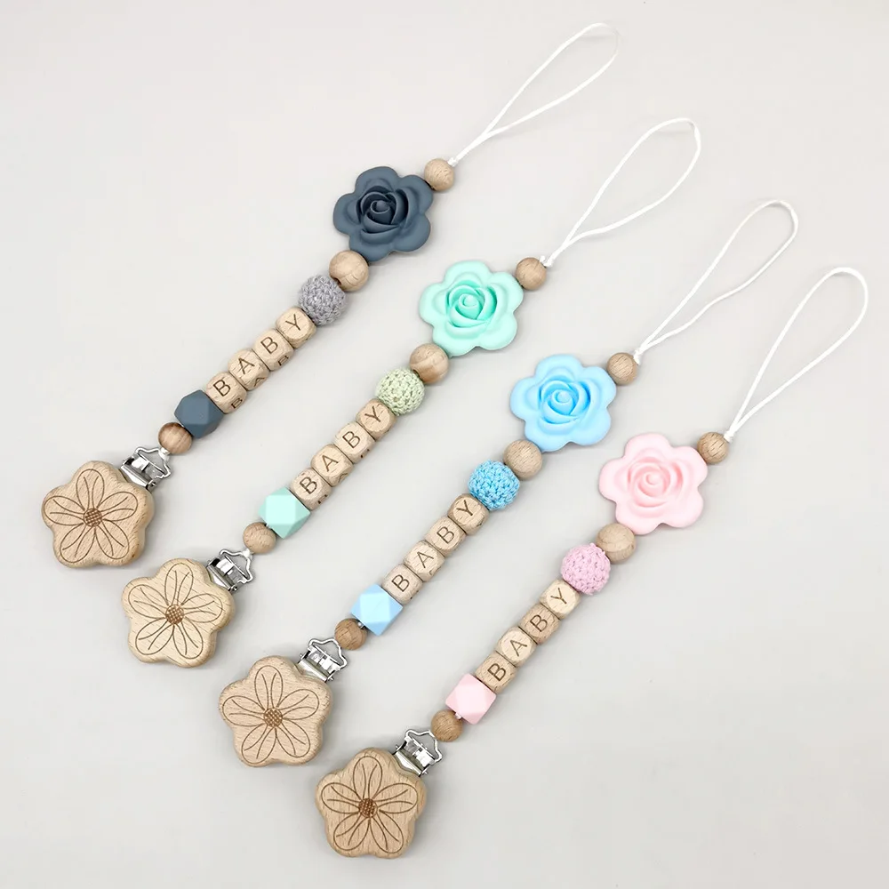 Baby Personalized Name Handmade Flower Nipple Dummy Holder Pacifier Clips Anti-drop Chain BPA Free Teething Soother Toys Gift
Baby Personalized Name Handmade Flower Nipple Dummy Holder Pacifier Clips Anti-drop Chain BPA Free Teething Soother Toys Gift