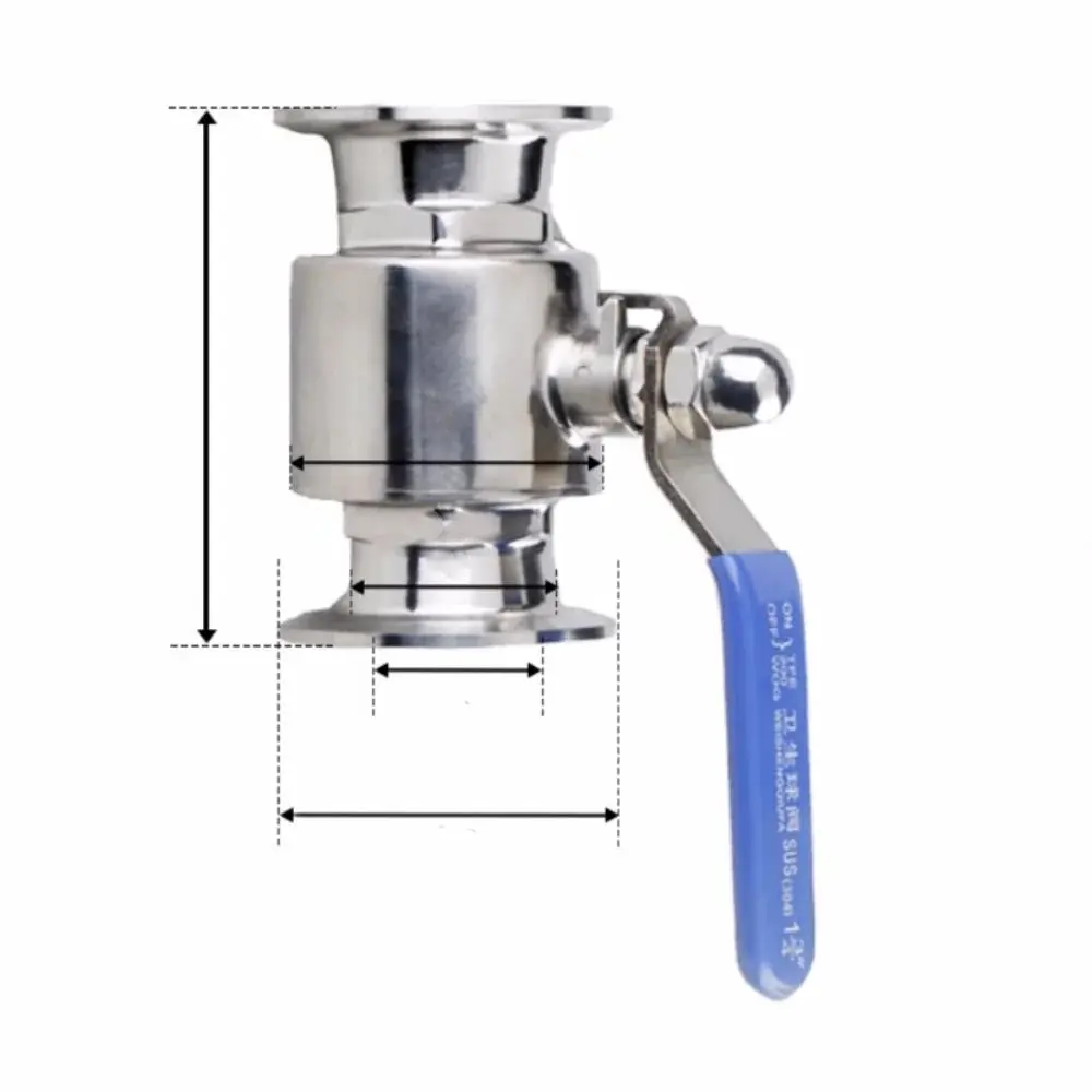 ClampΦ45Φ51mm OD64mm Short Straight Ball Valve Sanitary SS304 Ball Valve Clamp Food Grade Through Quick Connect Valve
ClampΦ45Φ51mm OD64mm Short Straight Ball Valve Sanitary SS304 Ball Valve Clamp Food Grade Through Quick Connect Valve