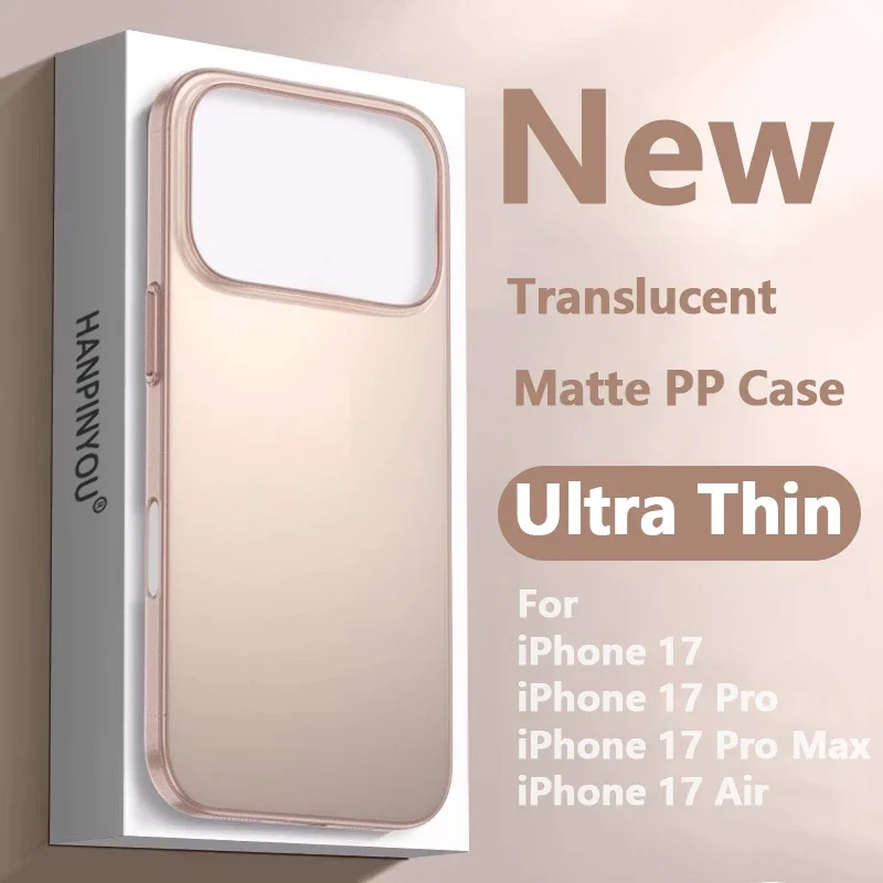Ultra Thin Translucent Matte PP Phone Case For iPhone 17 Pro Max 17 Air 16 15 14 Plus 13 12 Anti-Fingerprint Lightweight Cover
Ultra Thin Translucent Matte PP Phone Case For iPhone 17 Pro Max 17 Air 16 15 14 Plus 13 12 Anti-Fingerprint Lightweight Cover