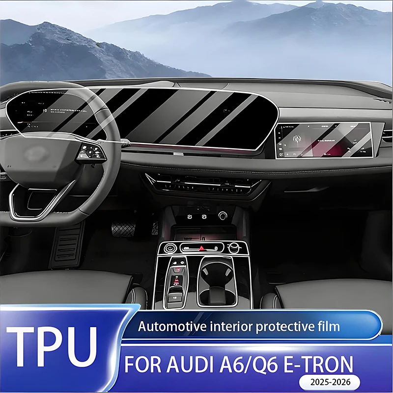 Suitable for Audi A6 Q6 E-TRON 2025 2026 interior TPU protective film scratch resistant navigation screen Control panel film
Suitable for Audi A6 Q6 E-TRON 2025 2026 interior TPU protective film scratch resistant navigation screen Control panel film