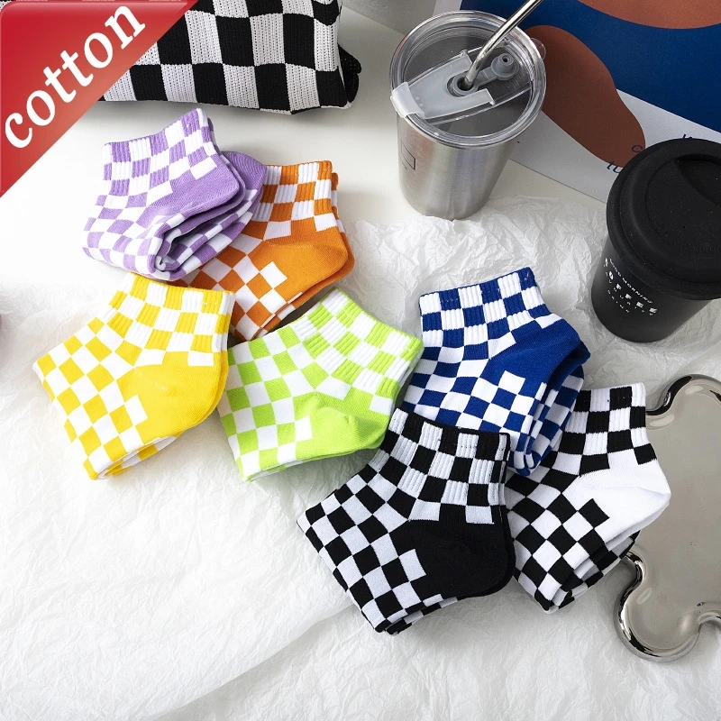 Женские носки в клетку, корейские, забавные, модные, в стиле хип-хоп, дышащие, высококачественные хлопковые носки для девочек, носки в стиле Харадзюку, удобные носки до щиколотки
Женские носки в клетку, корейские, забавные, модные, в стиле хип-хоп, дышащие, высококачественные хлопковые носки для девочек, носки в стиле Харадзюку, удобные носки до щиколотки