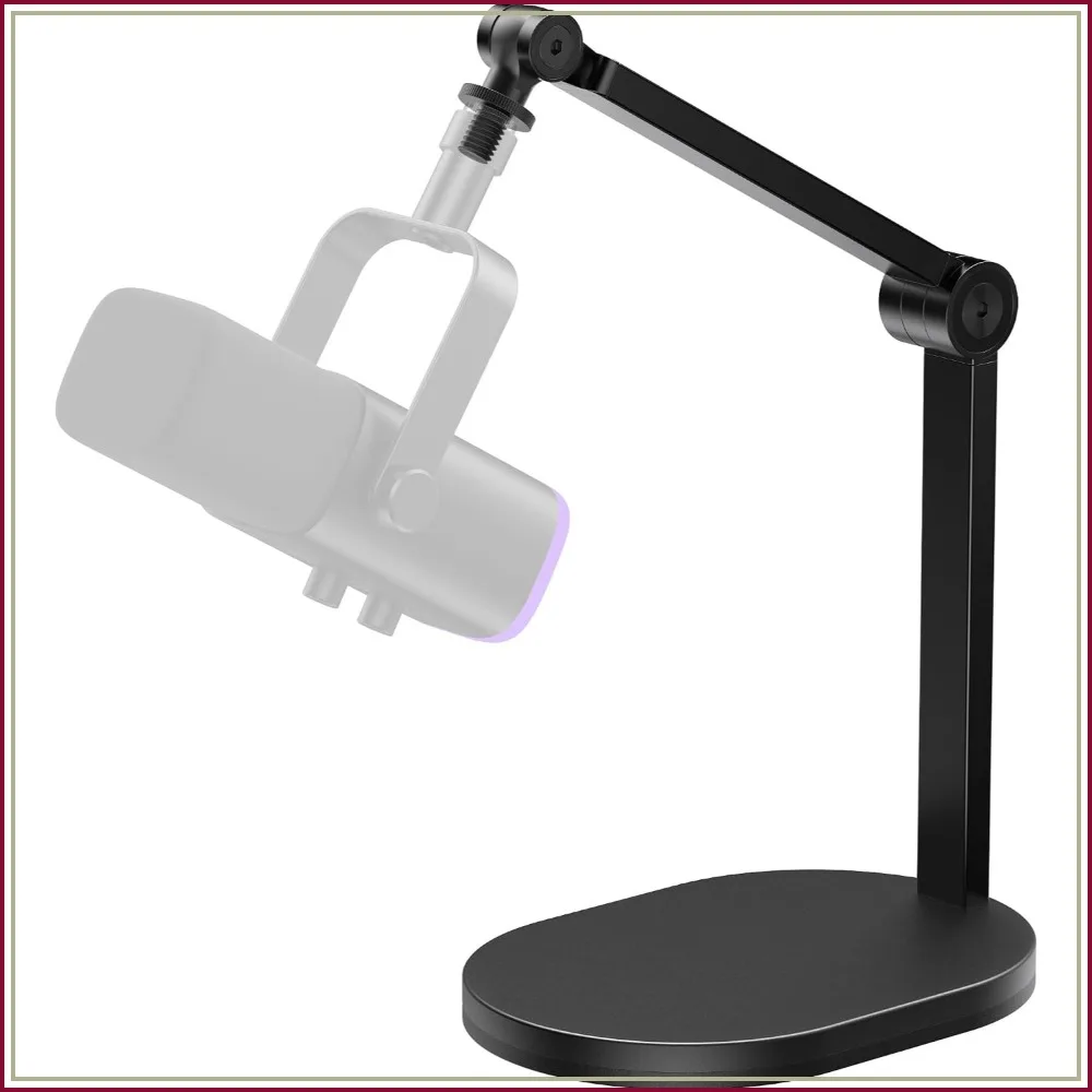 Studio Mic Arm Desk Mount, Max Load 2.64 lb, Compatible with Blue Yeti HyperX QuadCast SoloCast AT2020, Black
Studio Mic Arm Desk Mount, Max Load 2.64 lb, Compatible with Blue Yeti HyperX QuadCast SoloCast AT2020, Black