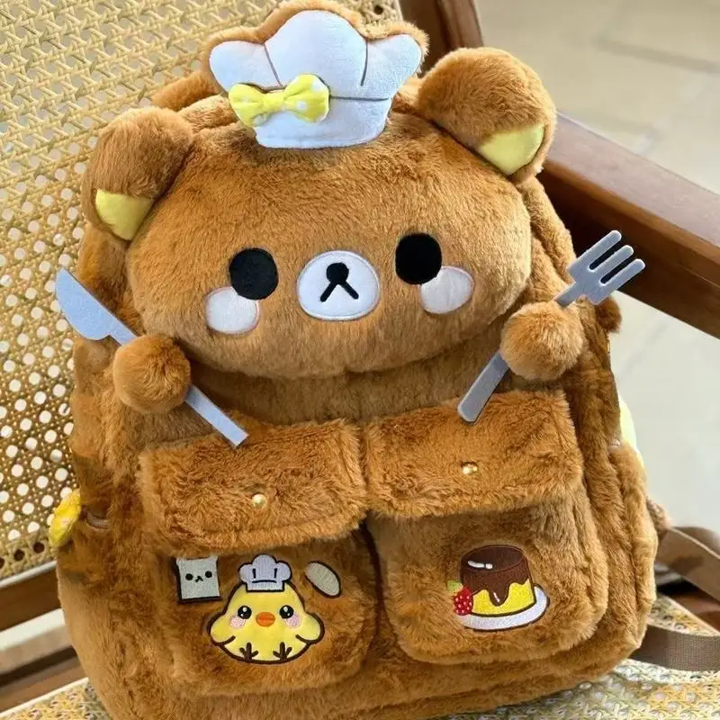 Плюшевый рюкзак Rilakkuma с милым медведем, большая вместительная школьная сумка, подарочные игрушки, хобби, мягкие игрушки, плюшевые фильмы и телевизоры
Плюшевый рюкзак Rilakkuma с милым медведем, большая вместительная школьная сумка, подарочные игрушки, хобби, мягкие игрушки, плюшевые фильмы и телевизоры