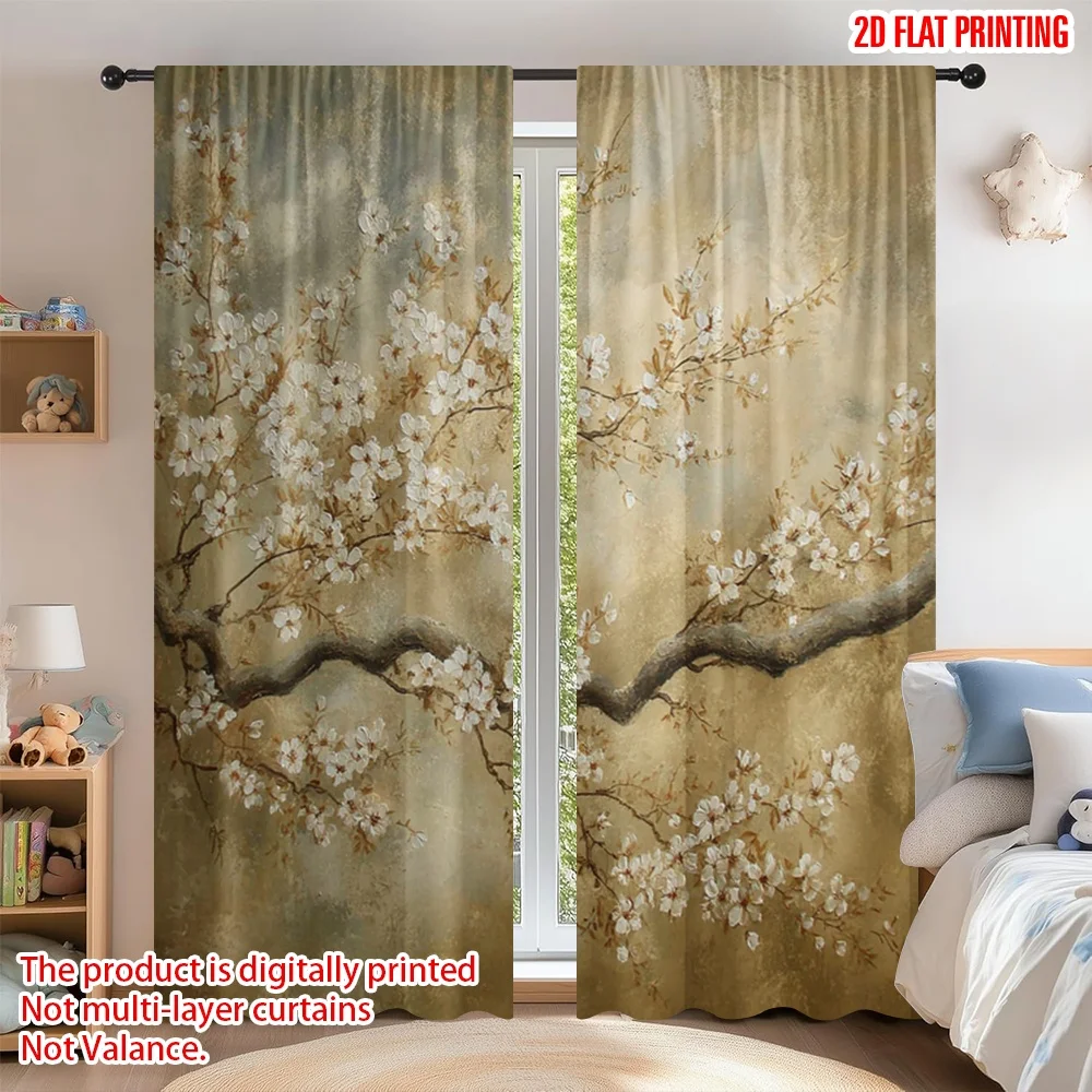 2D flat printing 2pcs Curtain Curtains Spring Cherry Blossom Branches Digital Printed Polyester Drapes Birthday Party for Home
2D flat printing 2pcs Curtain Curtains Spring Cherry Blossom Branches Digital Printed Polyester Drapes Birthday Party for Home