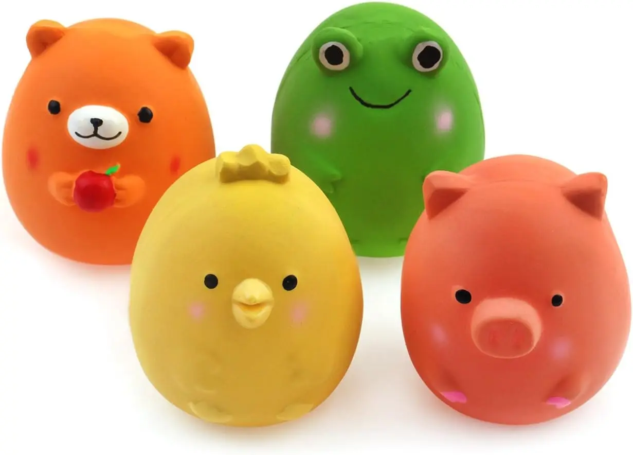 4-Pack Squeaky Latex Pet Toys for Small Dogs Under 11kg - Funny Animal Designs, Interactive Play
4-Pack Squeaky Latex Pet Toys for Small Dogs Under 11kg - Funny Animal Designs, Interactive Play