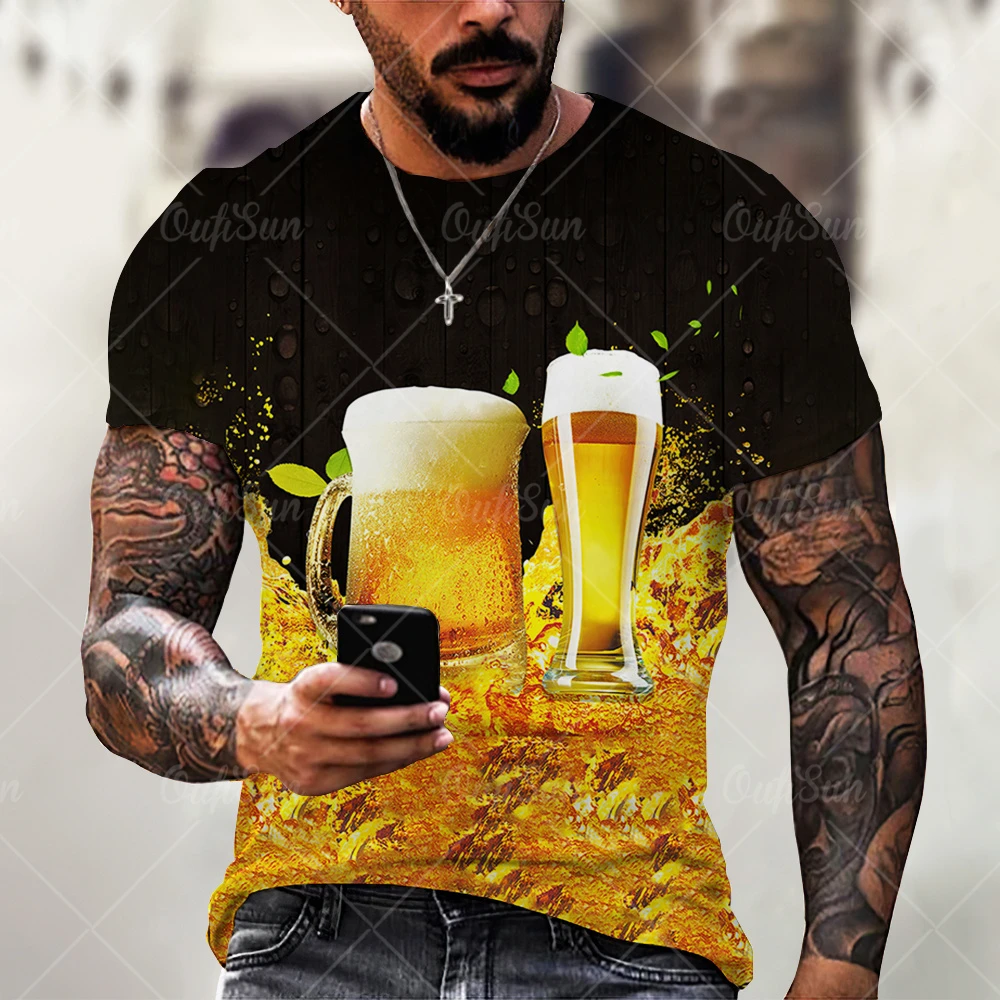 Fashion Men's T-Shirt 3D Beer Day Print Short Sleeve Tops Street Casual T Shirt Streetwear Oversized Tee Shirt Men Clothing
Fashion Men's T-Shirt 3D Beer Day Print Short Sleeve Tops Street Casual T Shirt Streetwear Oversized Tee Shirt Men Clothing