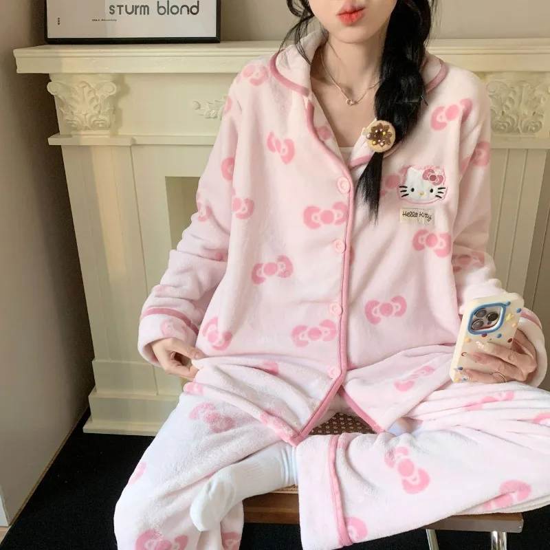 Cartoon anime Sanrio pajamas, Cute girl autumn and winter furry pink Hello Kitty home outfit set,Anniversary birthday gift
Cartoon anime Sanrio pajamas, Cute girl autumn and winter furry pink Hello Kitty home outfit set,Anniversary birthday gift