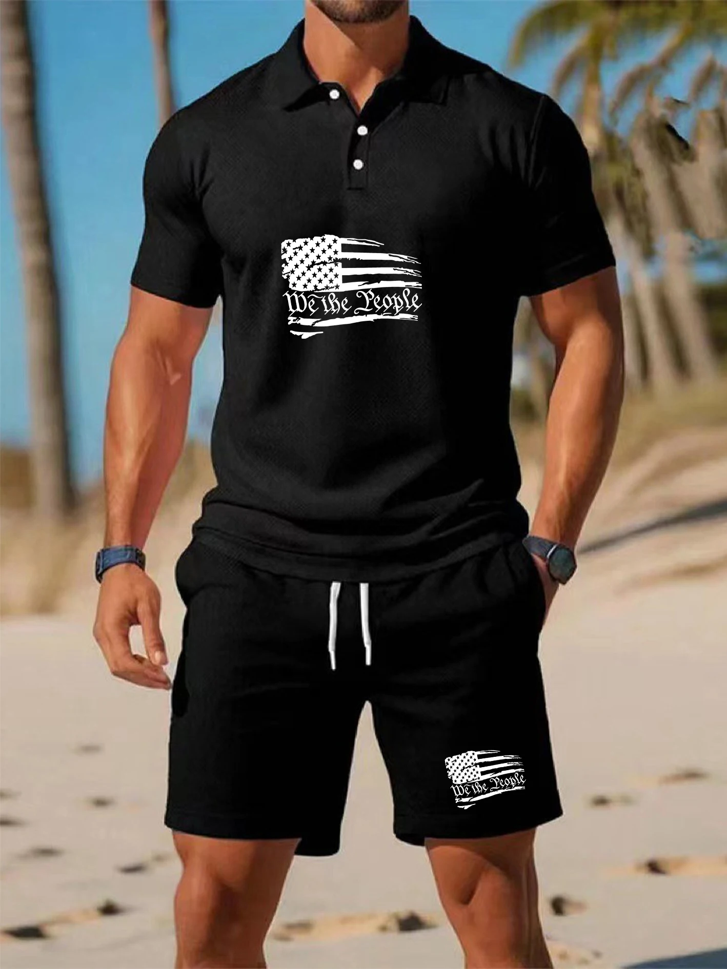 Men's Loose Fit Polo & Shorts Set, Breathable Sweat-Wicking Fabric, Stylish Printed Design, Comfortable & Versatile, Ideal fo
Men's Loose Fit Polo & Shorts Set, Breathable Sweat-Wicking Fabric, Stylish Printed Design, Comfortable & Versatile, Ideal fo
