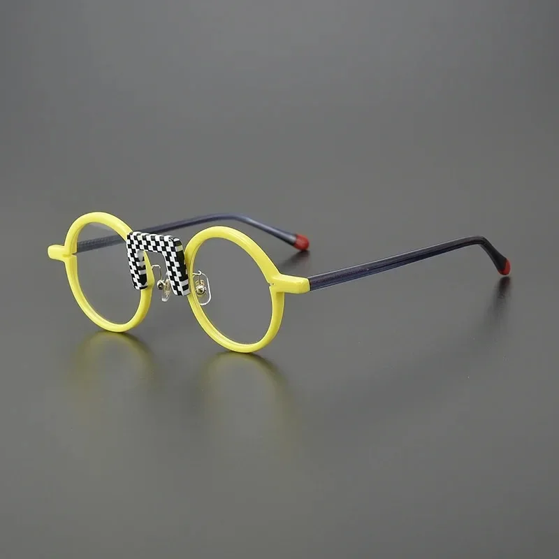 Round Patchwork Glasses Frames Japanese Style Handmade Quality Vintage Acetate Men Women Designer Retro Fashion Eyeglasses
Round Patchwork Glasses Frames Japanese Style Handmade Quality Vintage Acetate Men Women Designer Retro Fashion Eyeglasses
