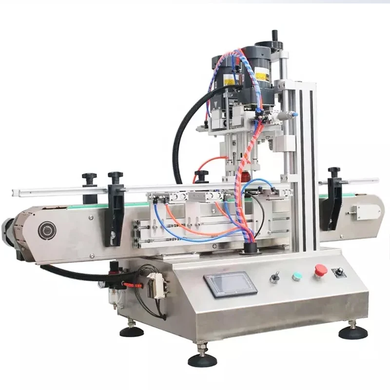 Fully Automatic Wine Bottle Rope Metal Lock Aluminum Cap Curling and Capping Machine
Fully Automatic Wine Bottle Rope Metal Lock Aluminum Cap Curling and Capping Machine