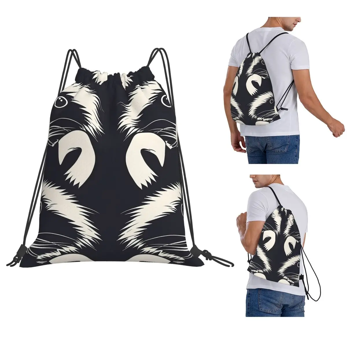 Black And White Raccoon Face Pattern Backpacks Casual Drawstring Bags Sports Bag Book Bags for Man Woman Students
Black And White Raccoon Face Pattern Backpacks Casual Drawstring Bags Sports Bag Book Bags for Man Woman Students