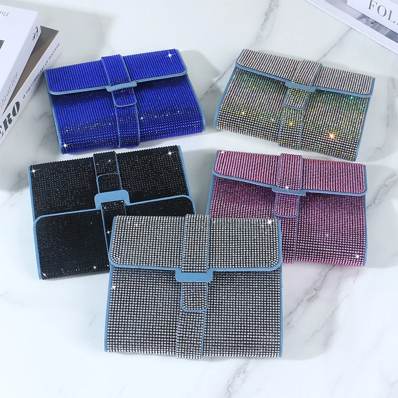 Rhinestone PU Leather Ear Stud Storage Bag Portable Multi-layer Jewelry Organizer Book Type Storage Bag Earrings Rings Organizer
Rhinestone PU Leather Ear Stud Storage Bag Portable Multi-layer Jewelry Organizer Book Type Storage Bag Earrings Rings Organizer