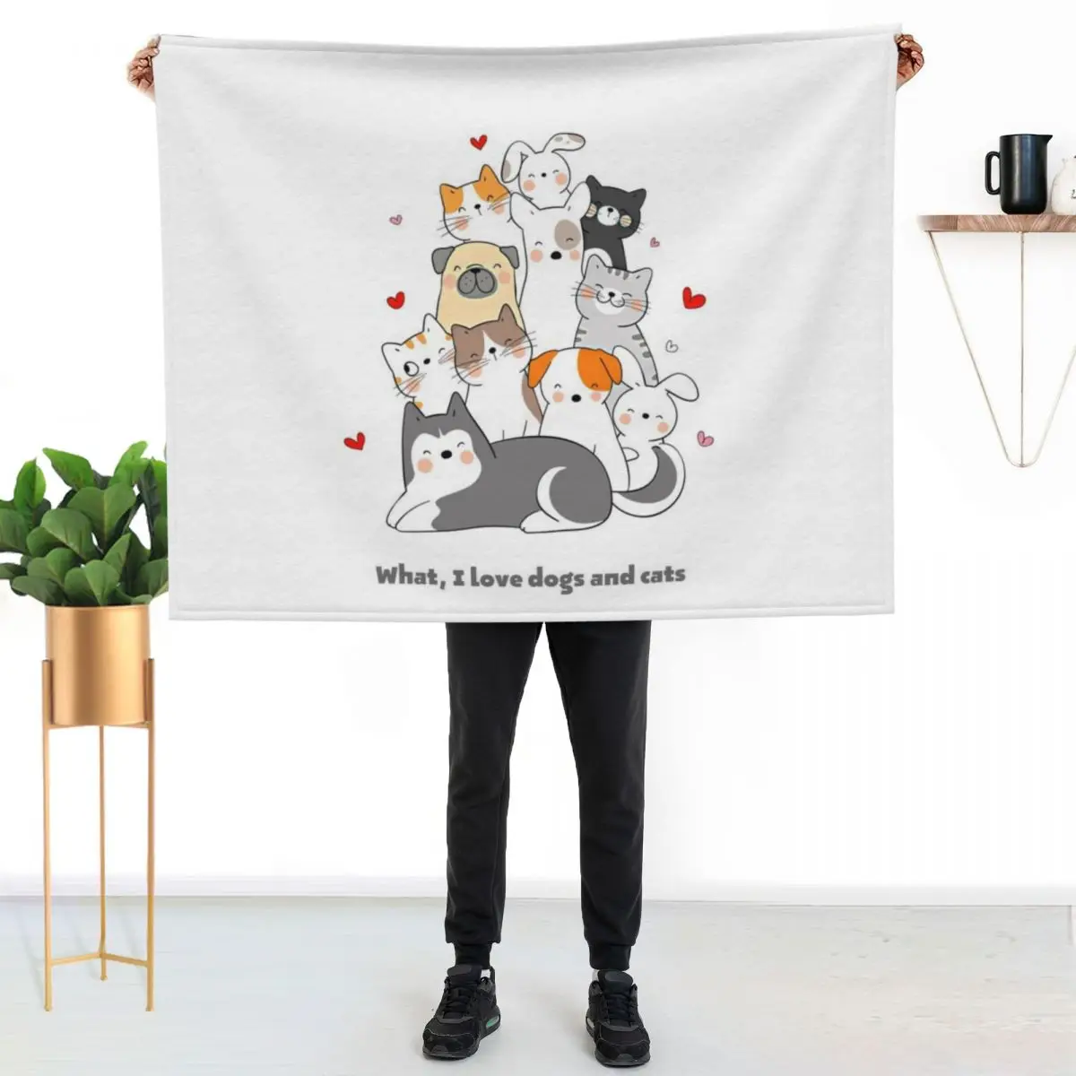 Cat and dog lover Throw Blanket Stylish Warm Blanket for Living Room Bedroom
Cat and dog lover Throw Blanket Stylish Warm Blanket for Living Room Bedroom