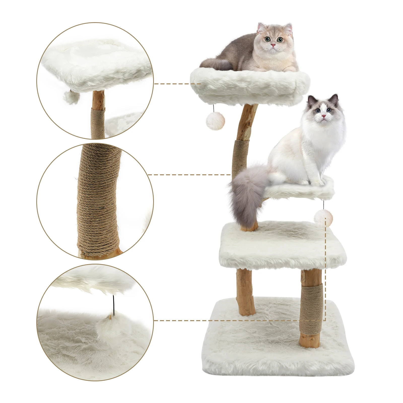 Load 22-33 Lbs Cat Tree with Hemp Ropes Plush Balls Cat Small Cat Tower for Cat Scratcher Board Cat Toys 4 Springboards
Load 22-33 Lbs Cat Tree with Hemp Ropes Plush Balls Cat Small Cat Tower for Cat Scratcher Board Cat Toys 4 Springboards