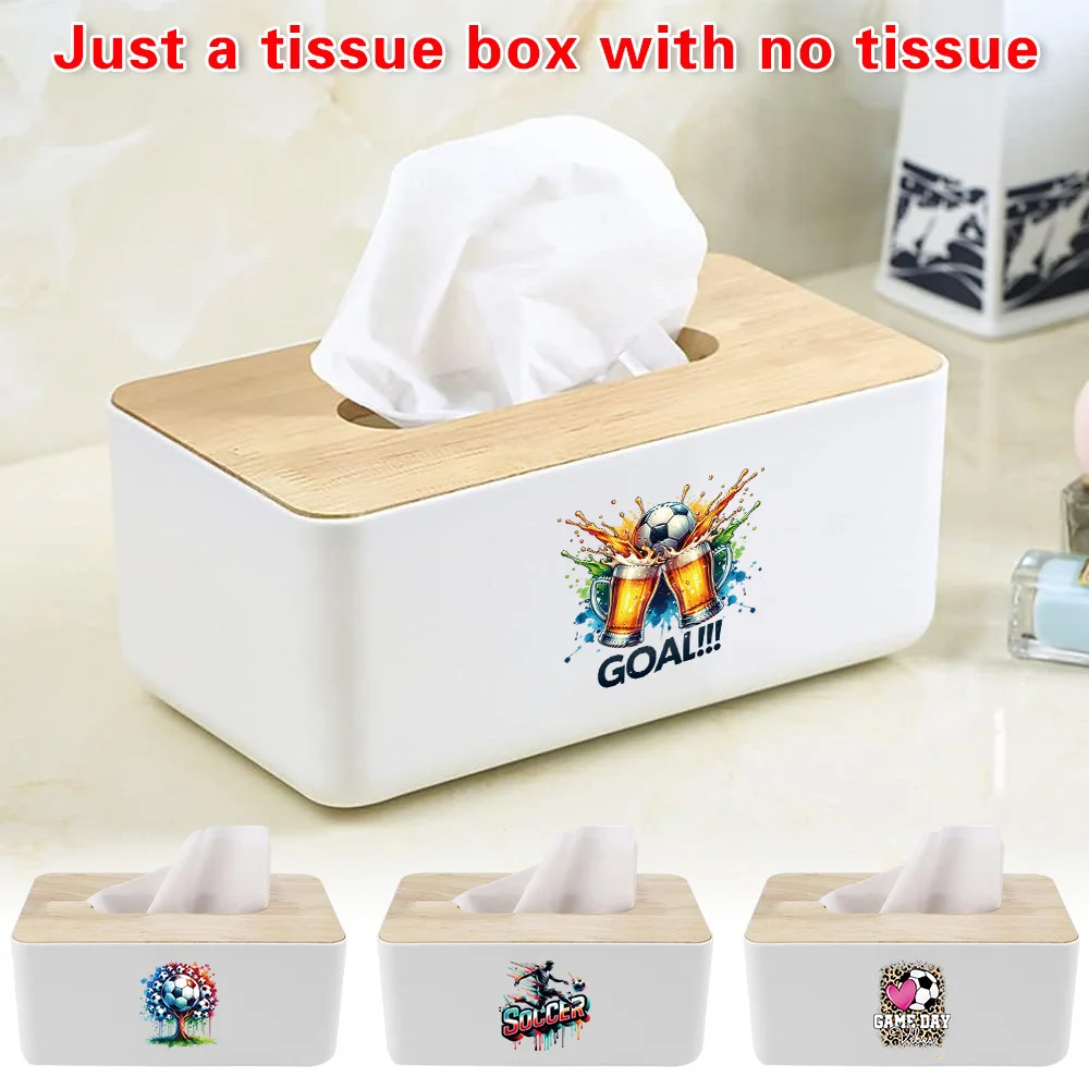 Simple White Tissue Box With Cover Multifunctional Waterproof Napkin Organizer For Toilet Countertop Soccer Pattern
Simple White Tissue Box With Cover Multifunctional Waterproof Napkin Organizer For Toilet Countertop Soccer Pattern