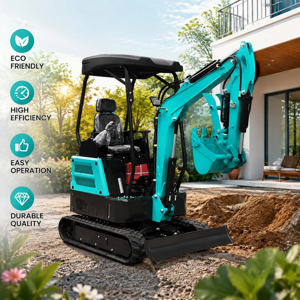 Cheap Mini Excavator For Sale 1 2 3 Ton Small Micro Excavator Rubber Track With Canopy For Home Garden
Cheap Mini Excavator For Sale 1 2 3 Ton Small Micro Excavator Rubber Track With Canopy For Home Garden