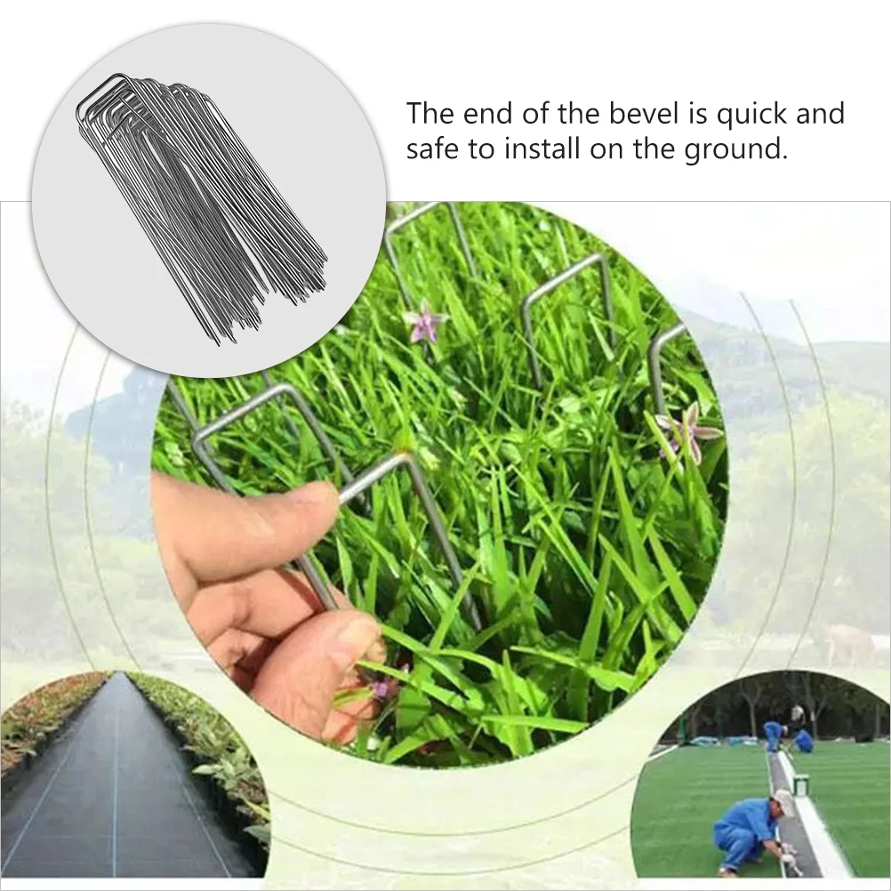 50 Pcs Grass Fixing Nails 20cm Turf Garden Pile U-Nail Tool Galvanized Steel Fabric Pins Garden Pile Reusable
50 Pcs Grass Fixing Nails 20cm Turf Garden Pile U-Nail Tool Galvanized Steel Fabric Pins Garden Pile Reusable