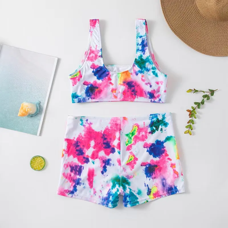 Women's Tie Dye Tankini Set Crop Square Neck Wide Strap Boyshort Two Piece Swimsuit Summer Beach Bathing Suit
Women's Tie Dye Tankini Set Crop Square Neck Wide Strap Boyshort Two Piece Swimsuit Summer Beach Bathing Suit