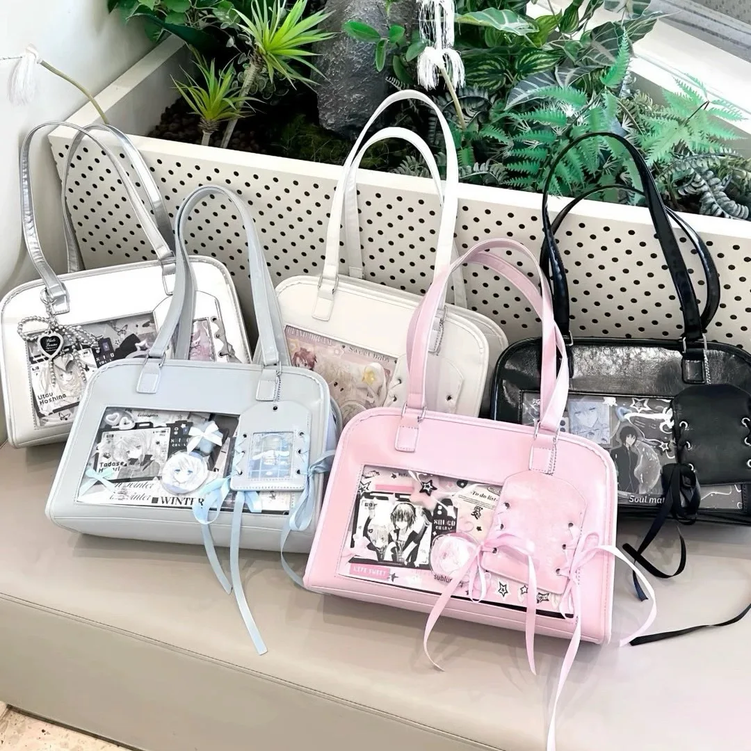 Transparent Ita Bag for Daily Use Compact Large Capacity Shoulder Sling Bag for Anime Badge Display Versatile ACG Themed Purse
Transparent Ita Bag for Daily Use Compact Large Capacity Shoulder Sling Bag for Anime Badge Display Versatile ACG Themed Purse
